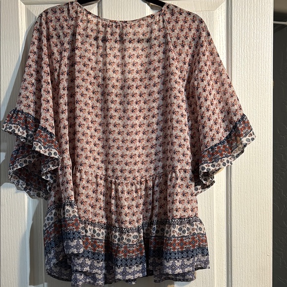 Knox Rose Boho Floral Print Top - Picture 3 of 8